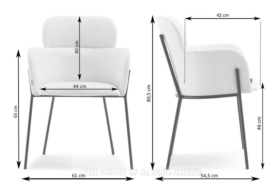 Scaun sufragerie Bastante (bej + negru)