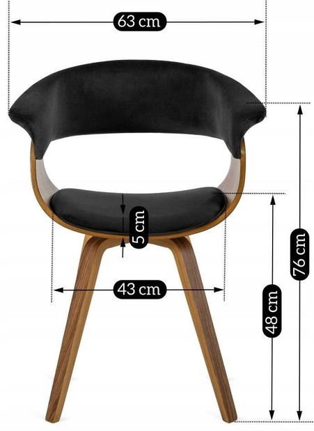 Blagovaonska stolica Ofrecer 2 (crna) 