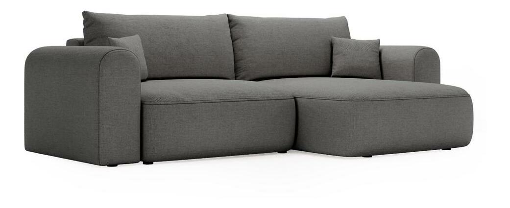 Rohová sedacia súprava Sorento (tmavosivá + čierna)