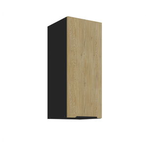 Horná kuchynská skrinka Carminia 30 G-72 1F (dub cremona + čierna)