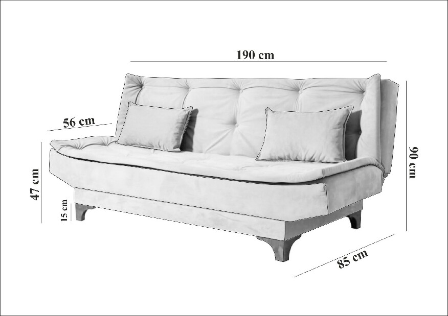 Set canapele/fotolii 3+1 Klaudi (Gri) *resigilate