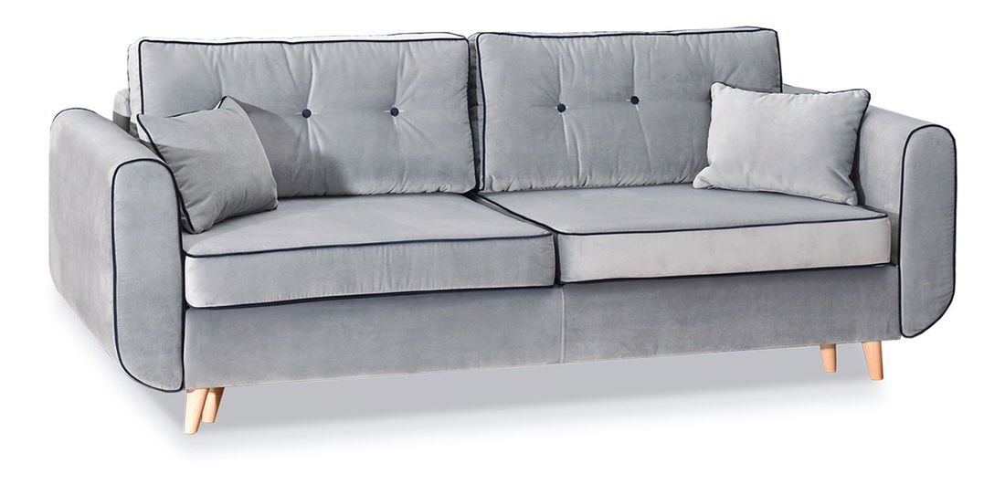 Canapea două locuri Bacteria (albastru + stejar)