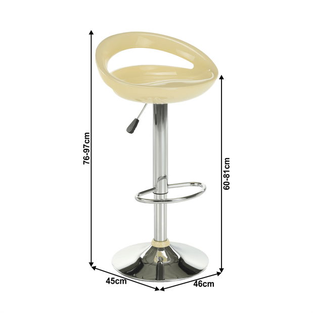 Barová stolička Drymen Nove (béžová + chróm)