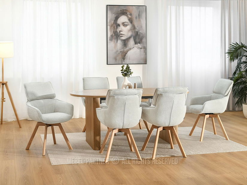 Stolica Doris (siva + hrast)