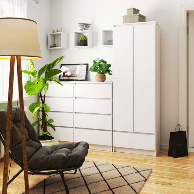 Dulap cu rafturi Renzo (alb)