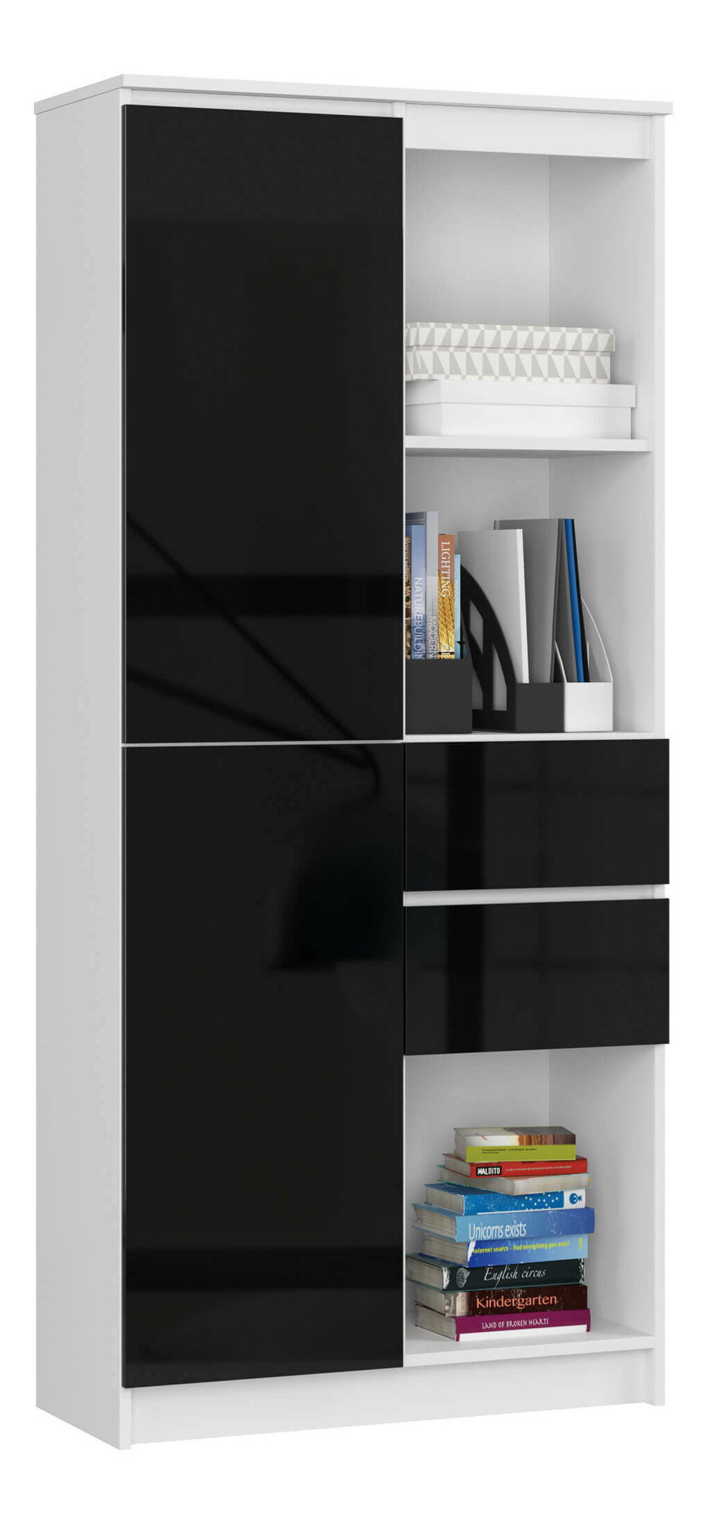 Polc Revocada (fehér + fekete fényes)