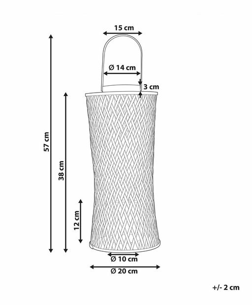 Sfeșnic 38 cm Macza (natural)