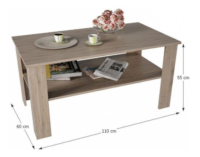 Stolić za kavu Gertha (hrast san remo) 