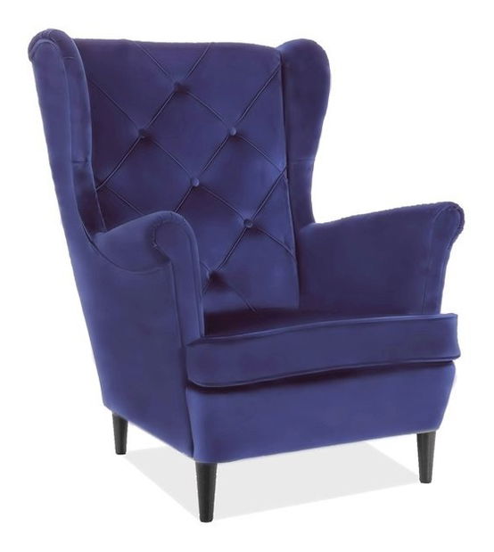 Fotoliu relax Laure (albastru marin + wenge)