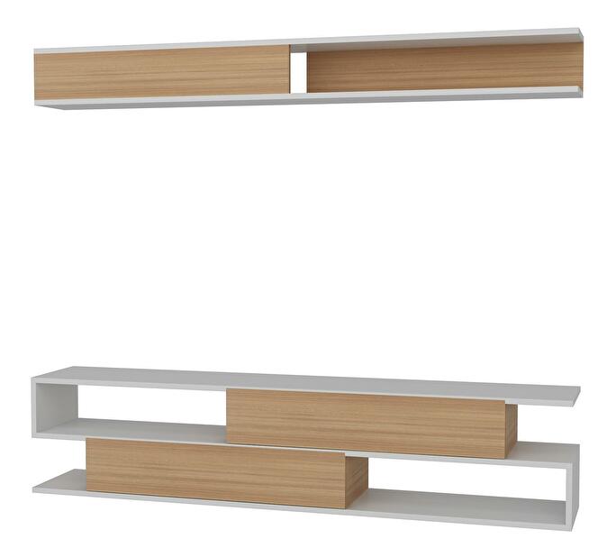 Set za dnevni boravak Simpsonic (teak + bijela) 