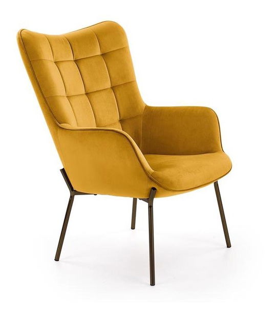 Kreslo Camie (horčicová + čierna)