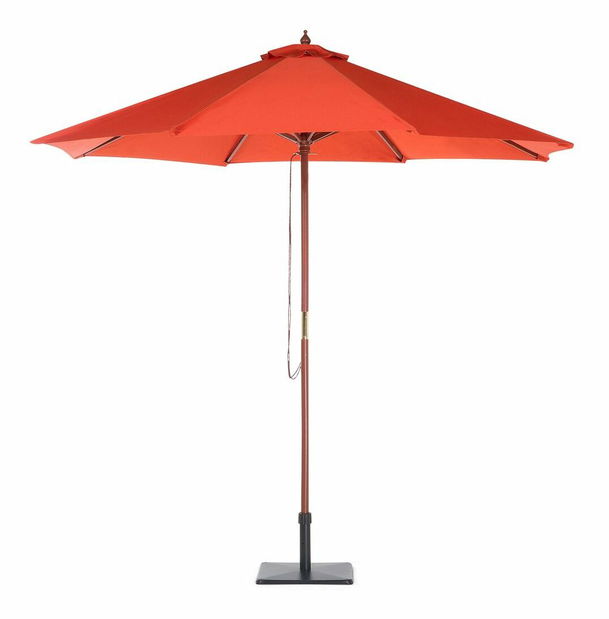 Umbrelă de grădină 270 cm TRATORIA II (lemn) (roșu deschis)