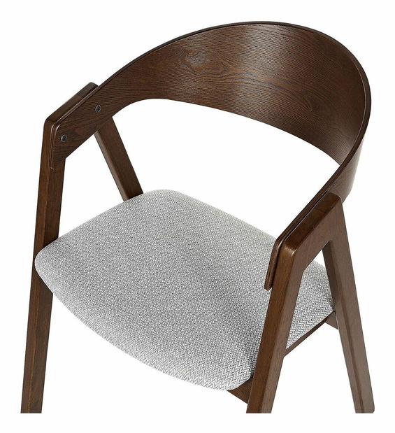 Set 2 buc scaune de sufragerie Yugo (lemn închis) 