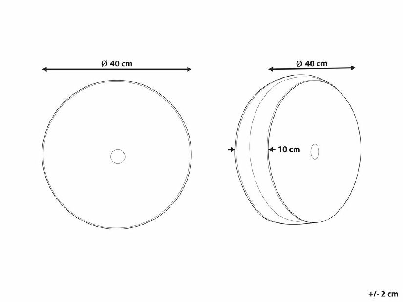 Pernă decorativă ⌀ 40 cm Udy (gri)