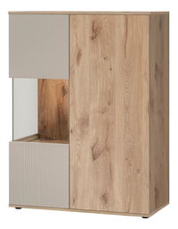 Vitrina Catalis WSN (vikinški hrast + kašmir) (s rasvjetom)