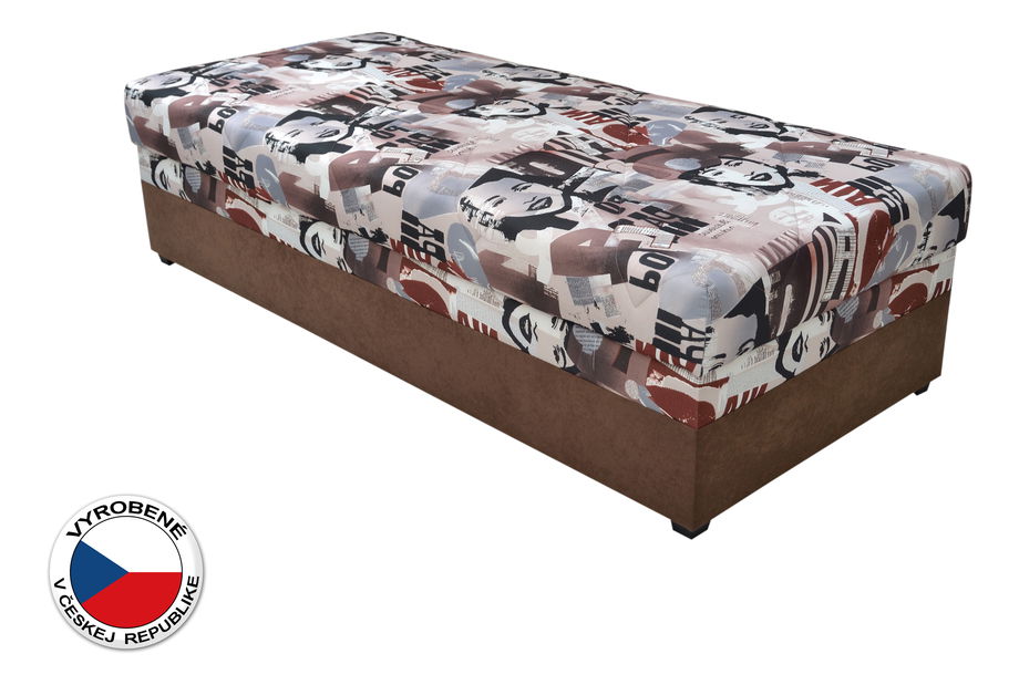 Jednolôžková posteľ (váľanda) 90 cm Blanár Evelina (vzor News 08) (s roštom a matracom)