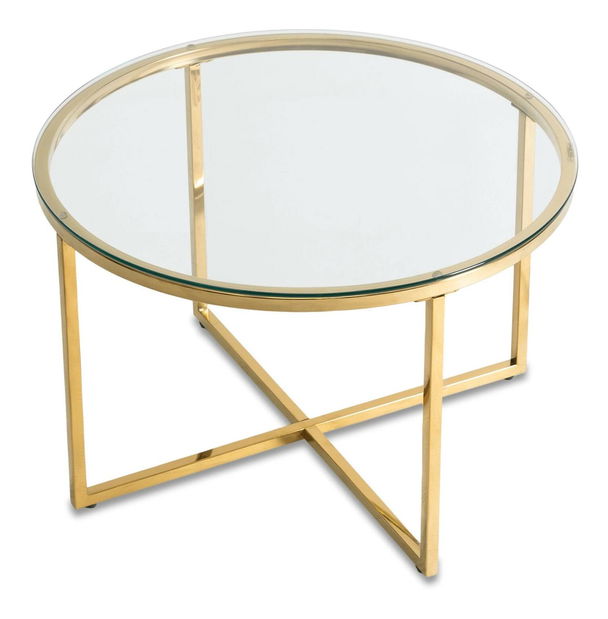 Stolić za kavu Fragmento (prozirna + zlatna) 