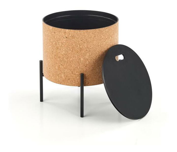 Dohányzóasztal Shae (természetes + fekete)