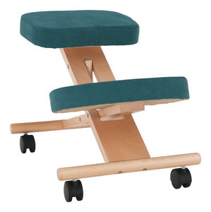 Fotoliu de birou Faith (buk + albastru