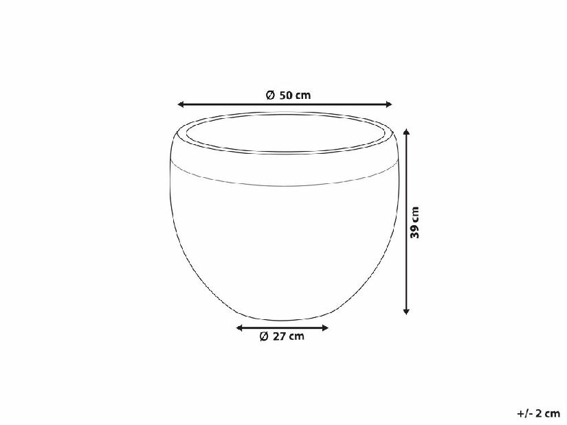 Ghiveci 39 cm Zakza (gri)