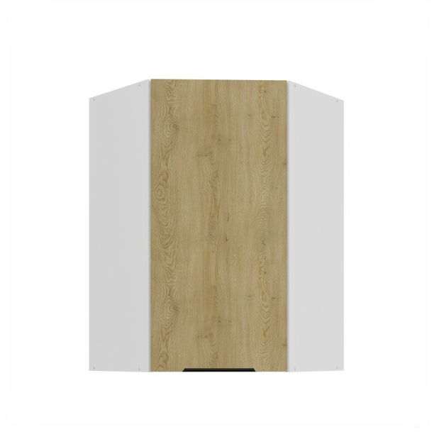 Dulap superior de bucătărie de colț Carminia 60x60 GN-90 1F (45) (stejar cremona + alb)
