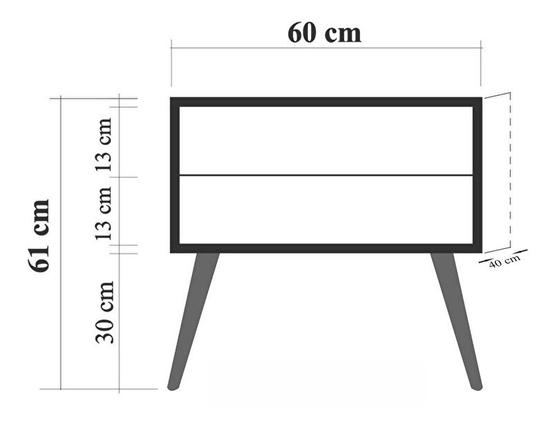 Noćni stolić Sopatu 1 (više boja)