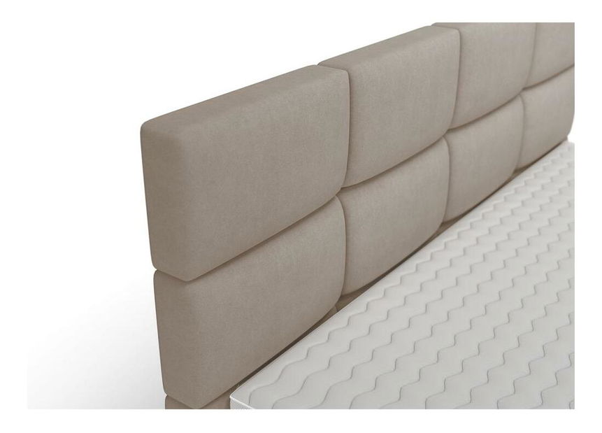 Kontinentális franciaágy 140 cm Riviera 140 (ágyráccsal és matraccal) (tárolóhellyel) (közepes bézs + fekete)