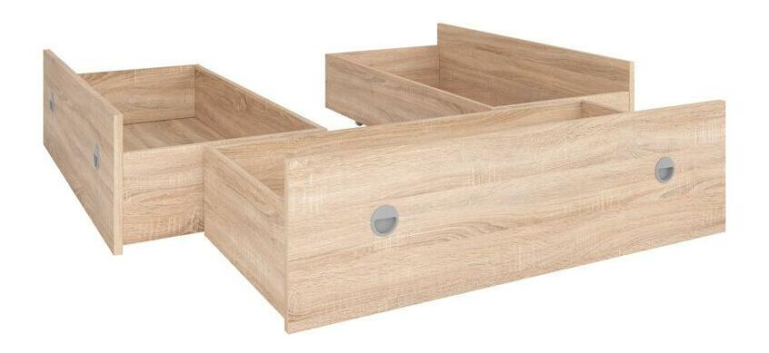 Ladice ispod kreveta Nepo Plus 140 cm (hrast sonoma) (3 kom.)