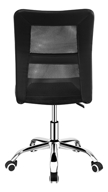 Kancelárska stolička Indi (čierna + chróm)