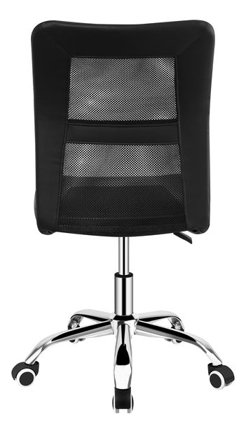 Fotoliu de birou Indi (negru + crom)