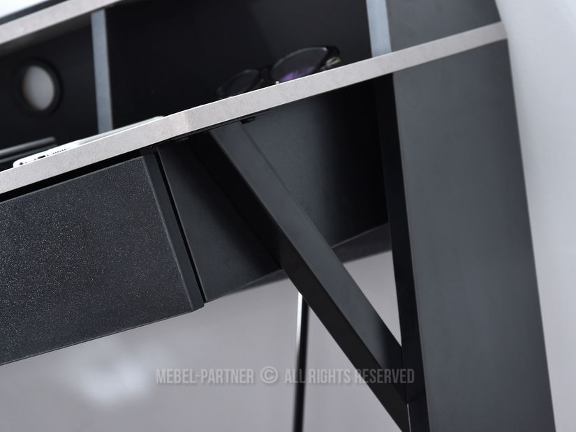 PC stolić Aspart (beton + crna)