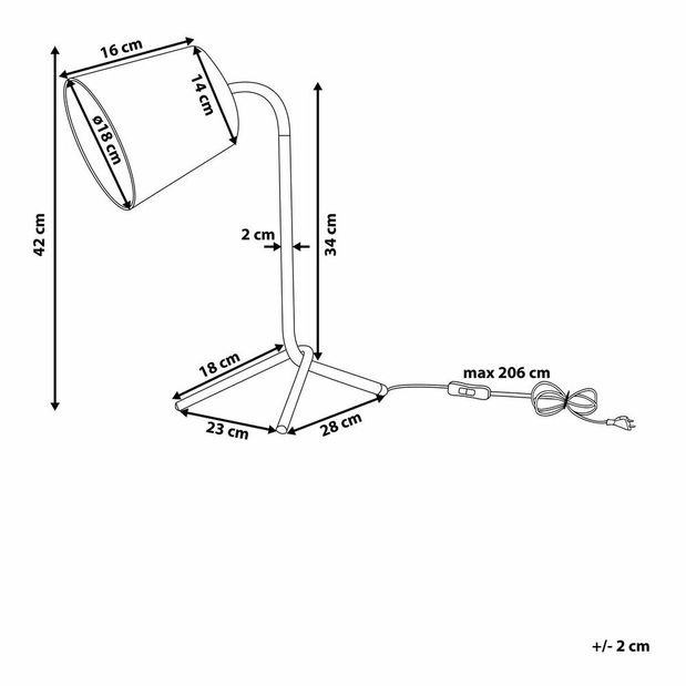 Stolná lampa Moody (čierna)