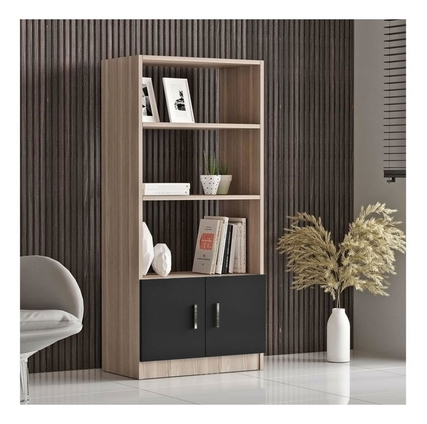 Set mobilier birou Vincent 11 (stejar + negru)