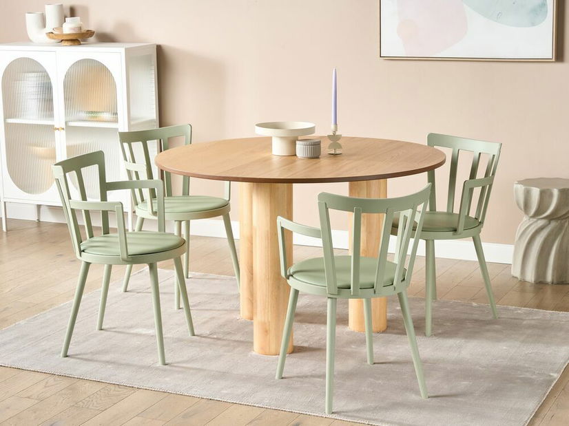 Set 4 ks jedálenských stoličiek Morza (zelená)