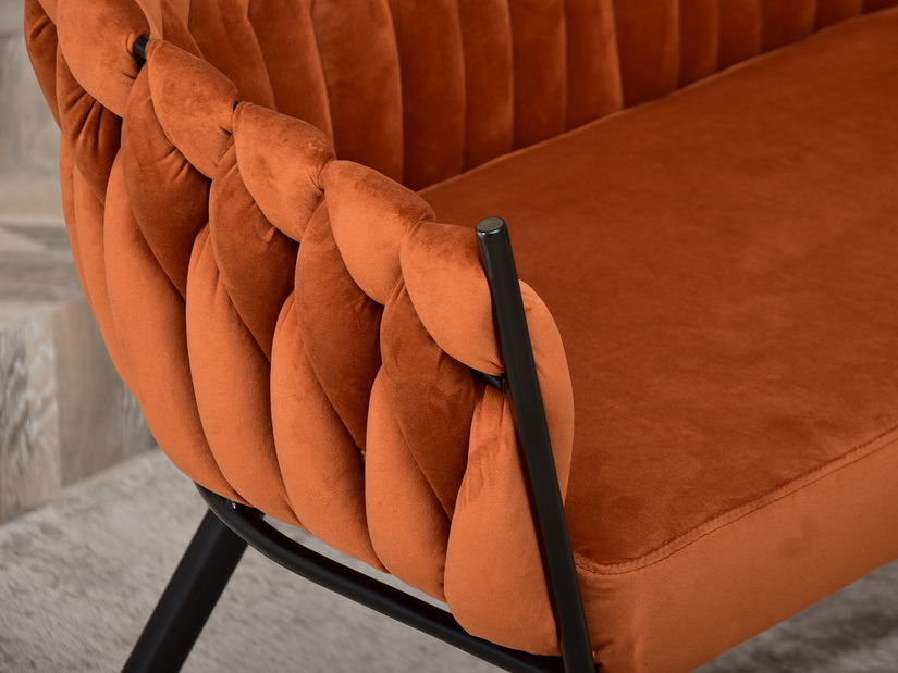 Pohovka dvojsedačka Radio (čierna)