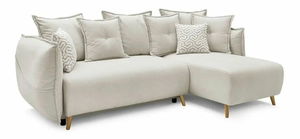 Rohová sedačka Puffyna (krémová) (P)