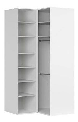 Rohová šatníková skriňa BRW Flex 27 (biela) 