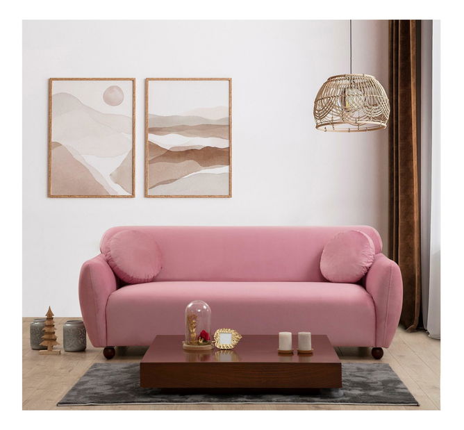 Canapea trei locuri Edoletta (roz)