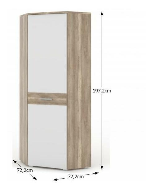 Policová skriňa, rohová Marulas MX 23