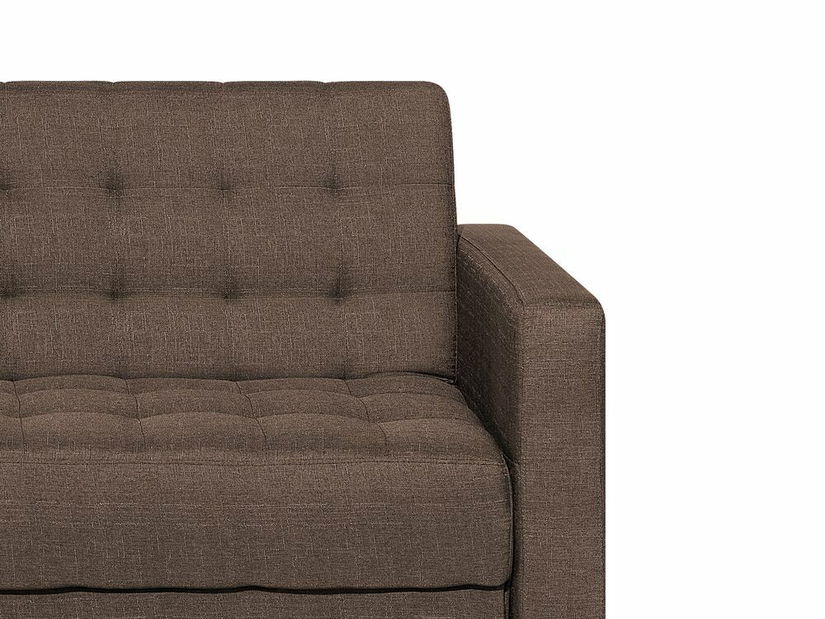 Pohovka trojsedačka ABERLADY (textil) (tmavohnedá)