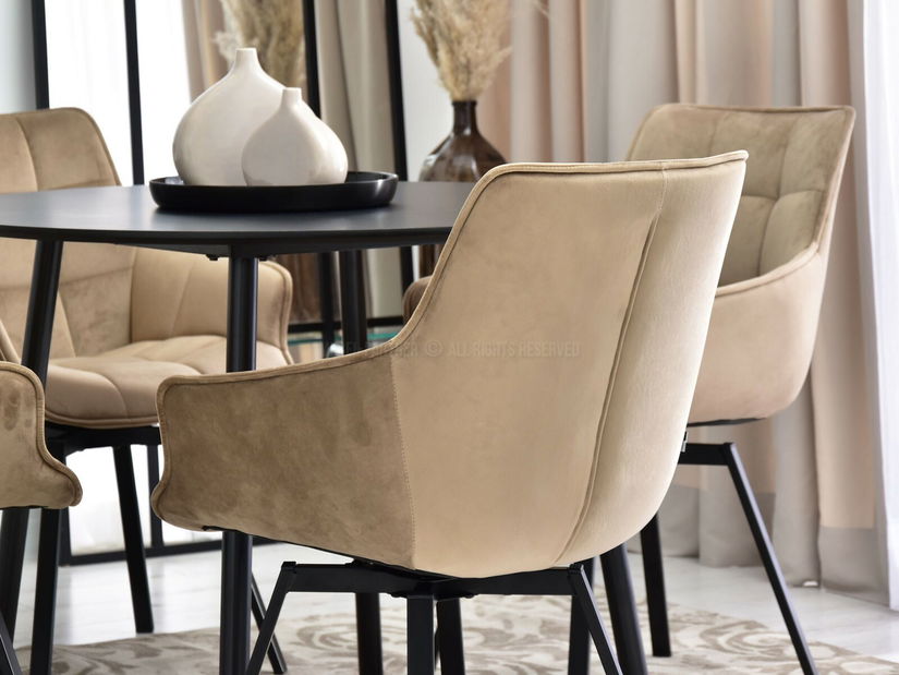 Stolička Aranbura (béžová + zlatá)