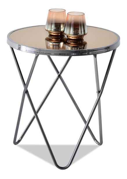 Konferenčný stolík Armin S (medená + čierna)