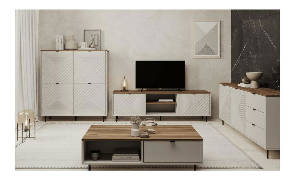 Komód Explicaba (kasmír + tölgy castello) 