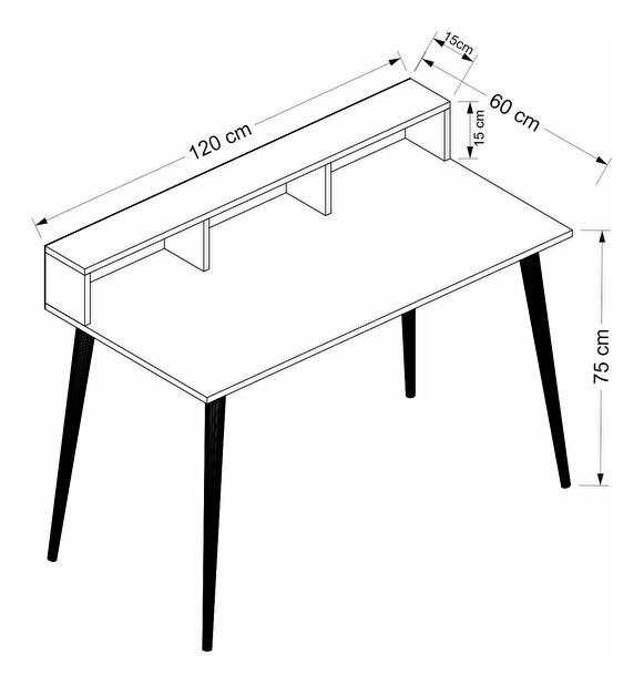 Masă PC Ronasotta 2 (alb + Lemn)