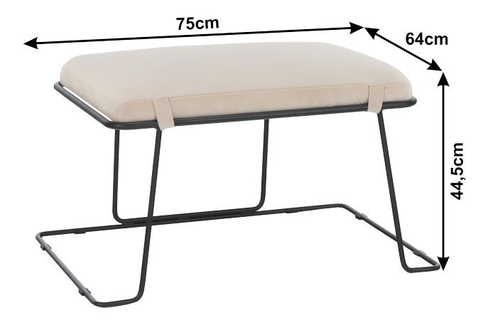 Taburetka Alam (béžová)