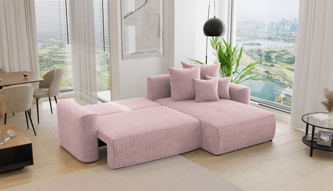 Colțar Baria (D) (roz pudră)