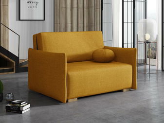 Rozkladacia pohovka Carivia Glov II (horčicová) (s úl. priestorom)