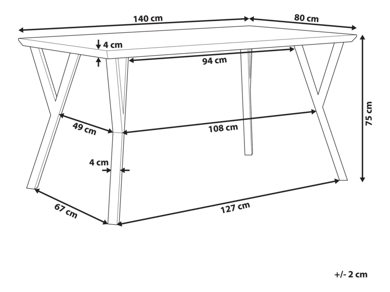 Jedálenský stôl Bendigo (pre 6 osôb) (tmavé drevo)