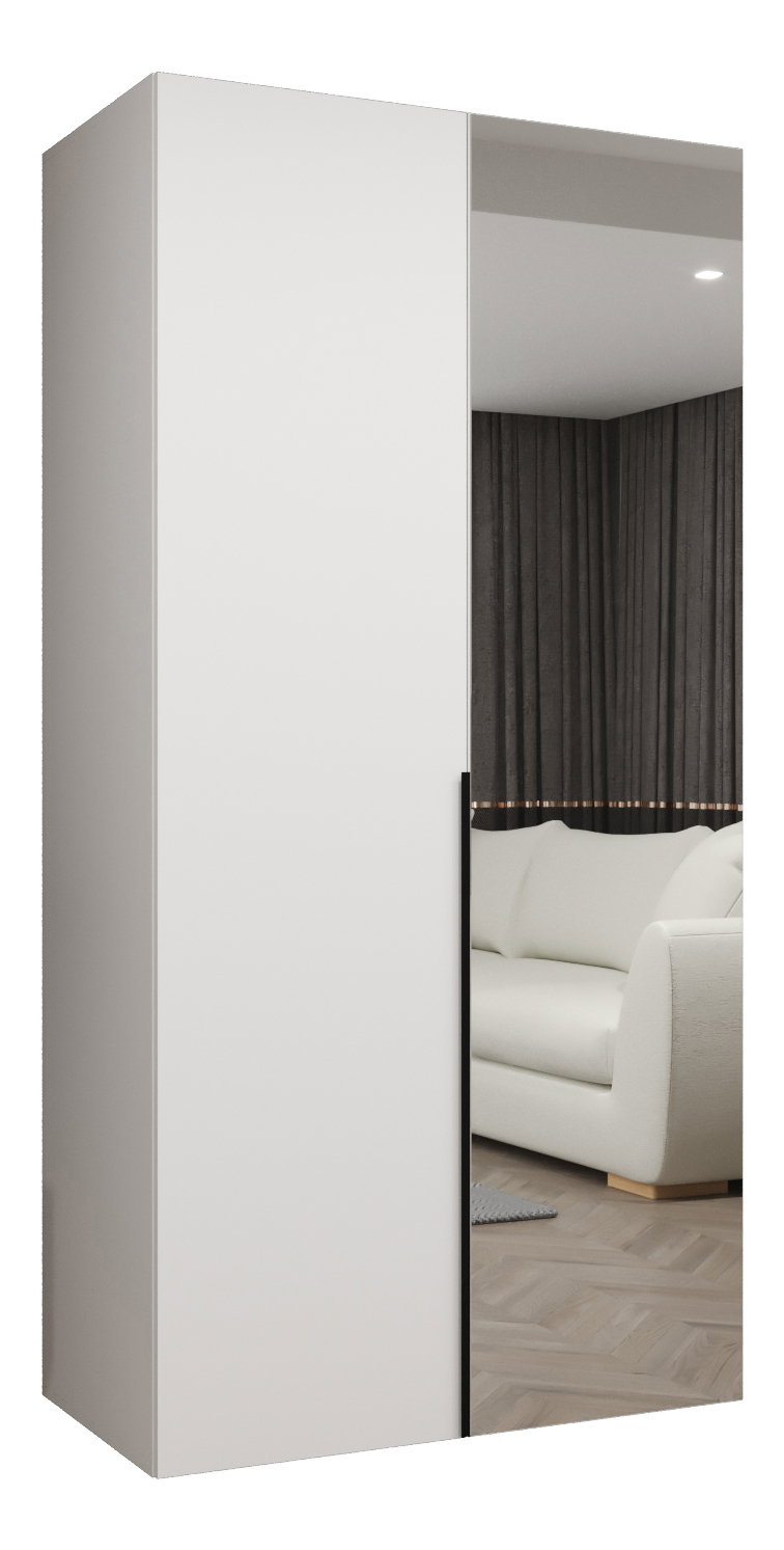 Dulap de haine 100 cm Alice 2 (alb + Negru)