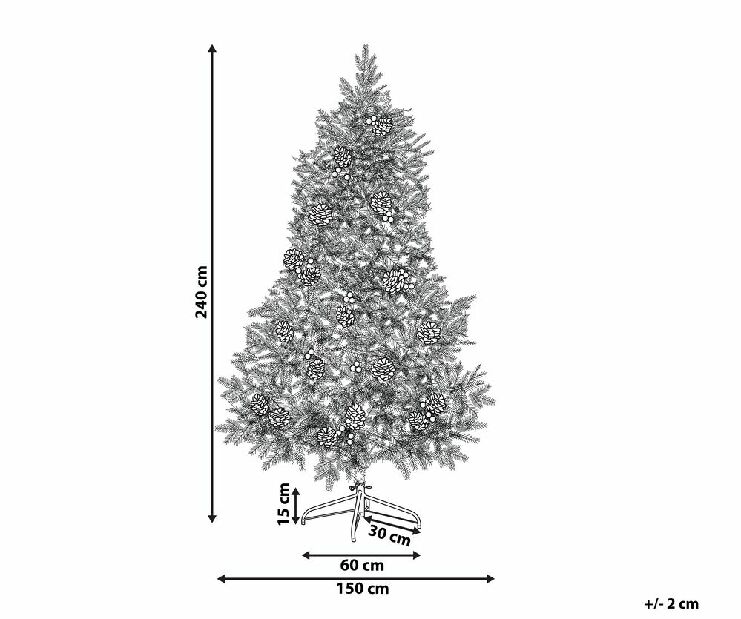 Vianočný stromček 240 cm Den (zelená)